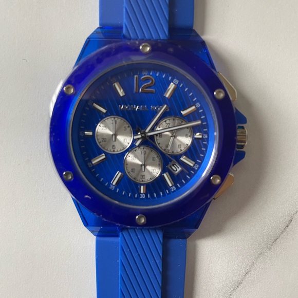 Michael Kors Lennox blue-tone silicone watch - Picture 4 of 4